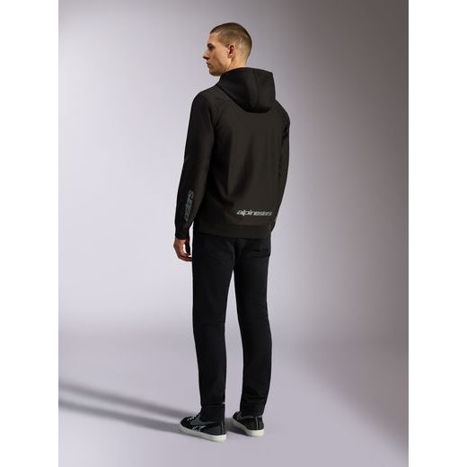 MIKINA SESSIONS 3 HOODIE, ALPINESTARS (ČERNÁ/ŠEDÁ)
