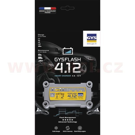 NABÍJEČKA GYSFLASH 4.12, 12V, 1.2-90 AH, 4 A