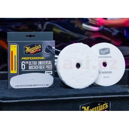 MEGUIAR'S PROFESSIONAL MICROFIBER PADS (6“) MIKROVLÁKNOVÉ LEŠTICÍ KOTÚČE, PRIEMER 6", 2 KUSY