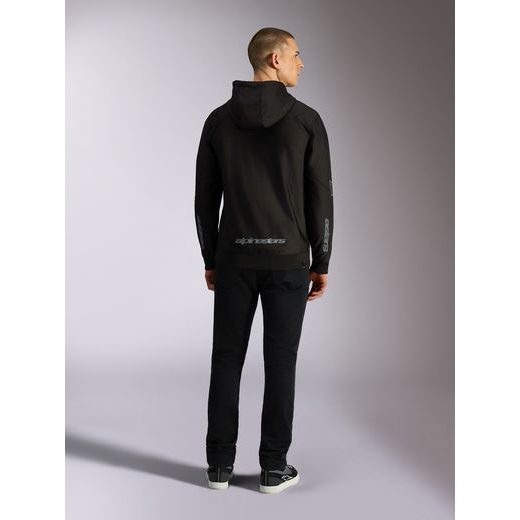 MIKINA SESSIONS 3 HOODIE, ALPINESTARS (ČERNÁ/ŠEDÁ)