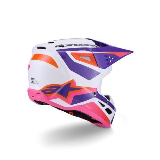 PRILBA S-M3 HEAT, ALPINESTARS (BÍLÁ/FIALOVÁ/RŮŽOVÁ) 2026