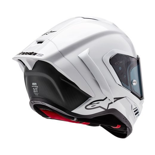 PRILBA SUPERTECH R10 SOLID, ALPINESTARS (BÍLÁ/MATNÝ KARBÓN) 2026