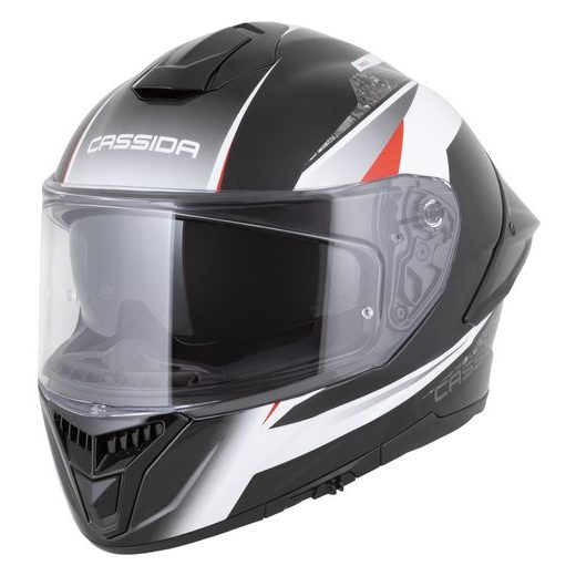 PRILBA INTEGRAL GTS 2.1 MEGA, CASSIDA (ČERNÁ/BÍLÁ/ČERVENÁ) PLEXI S PRÍPRAVOU PRE PINLOCK 2026