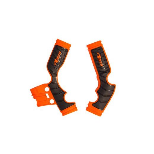 PROTEKTORY RÁMU KTM, RTECH (SADA, ORANŽOVO-ČIERNE)