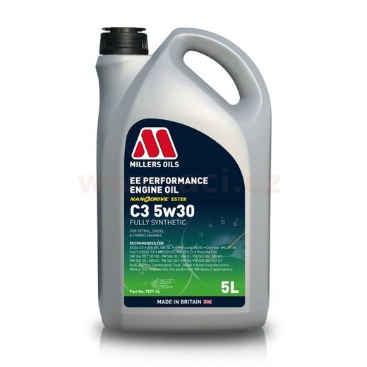 MILLERS OILS EE PERFORMANCE C3 5W30, PLNE SYNTETICKÝ, 5 L