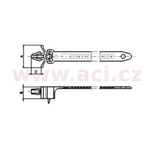 PRÍCHYTKA NA KÁBLE, TOURMAX (SADA 10 KS)