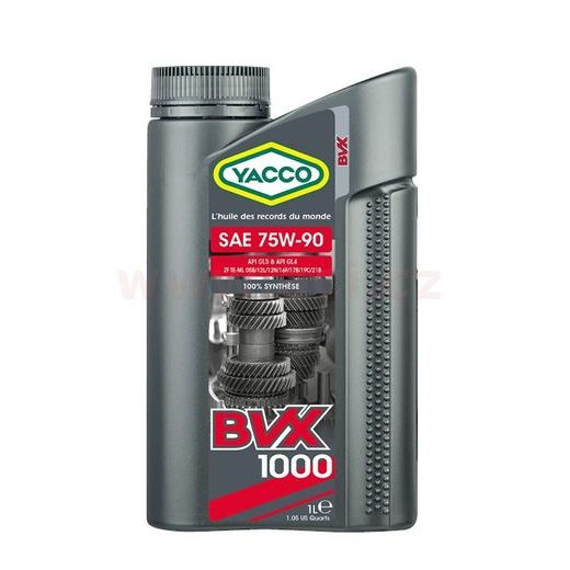 YACCO PREVODOVÝ OLEJ PLNE SYNTETICKÝ BVX 1000 75W90 1L