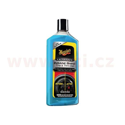 MEGUIAR'S ULTIMATE INSANE SHINE TIRE &AMP; TRIM GÉL LESK NA PNEUMATIKY A NELAKOVANÉ PLASTY 473 ML