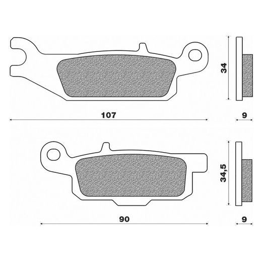 BRZDOVÉ DOŠTIČKY (ZMES OFF ROAD ATV SINTERED) NEWFREN (2 KS V BALENIE)
