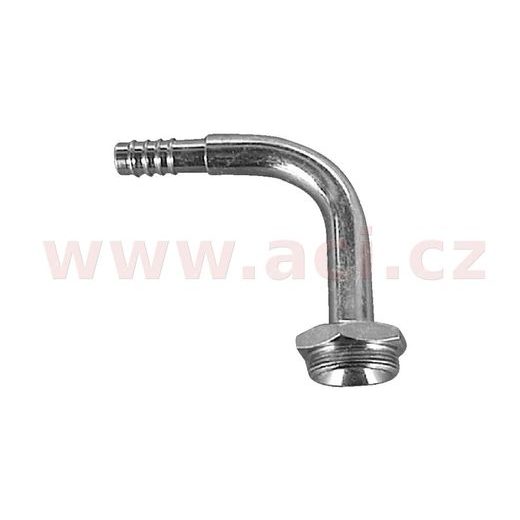 FITINKA HLINÍKOVÁ NAMAČKÁVACIA K RÝCHLOSPOJKE 90° PRE HADICE G6 (8 MM)