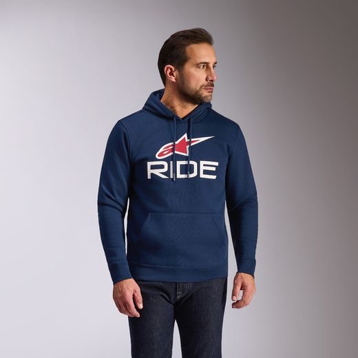 MIKINA RIDE HOODIE 3, ALPINESTARS (MODRÁ/BÍLÁ/ČERVENÁ/)
