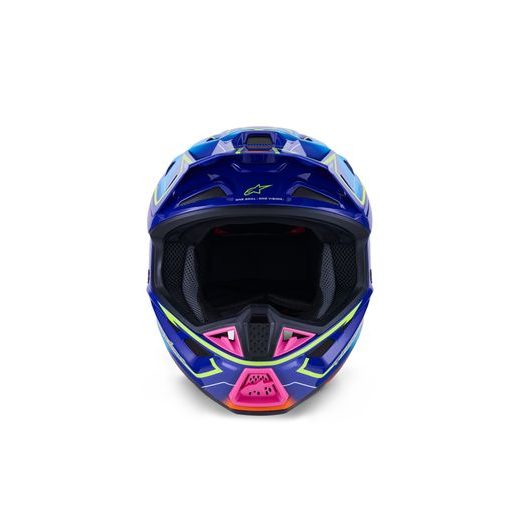PRILBA SUPERTECH S-M7 CAST, ALPINESTARS (MODRÁ/RŮŽOVÁ/ŽLUTÁ FLUO) 2026