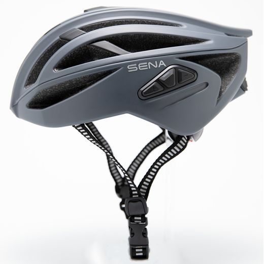 CYKLO PŘILBA S HEADSETEM R2 EVO, SENA (MATNÁ ŠEDÁ)