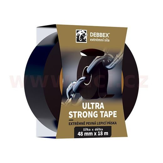 EXTRÉMNĚ PEVNÁ LEPICÍ PÁSKA ULTRA STRONG TAPE ČERNÁ 48 MM X18 M, DEBBEX