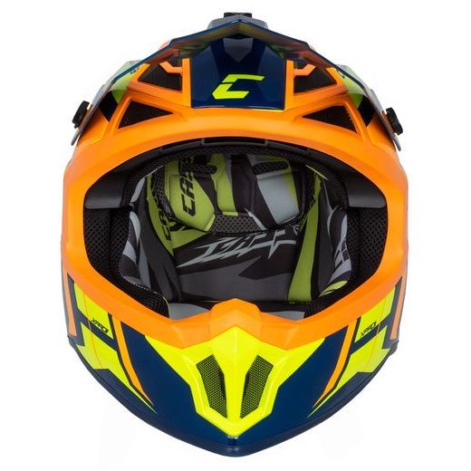 PRILBA CROSS PRO 2 CONTRA, CASSIDA (ŽLTÁ FLUO/ORANŽOVÁ/MODRÁ)