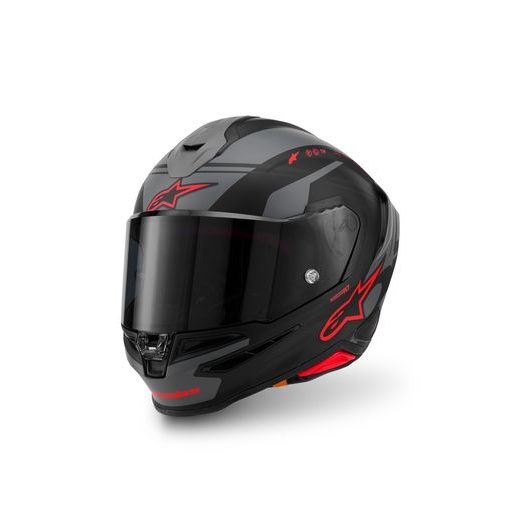 PRILBA S-R7 A-CORE, ALPINESTARS (ČERNÁ/ŠEDÁ/ČERVENÁ MATNÁ) 2026