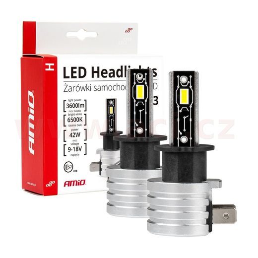 LED H3 42W - BÍLÁ 5X1,5W (PATICE PK22S), SADA 2 KS