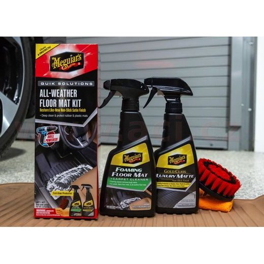 MEGUIAR'S QUIK SOLUTIONS ALL WEATHER MAT CARE KIT SADA NA ČISTENIE A OCHRANU GUMOVÝCH A PLASTOVÝCH KOBERCOV