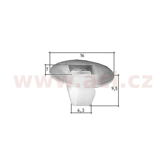 PLASTOVÁ PŘÍCHYTKA S VNITŘNÍM ZÁVITEM (SADA 10 KS)