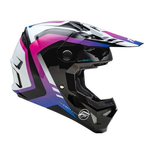 PRILBA FORMULA CP, FLY RACING - USA (BÍLÁ/ČERNÁ/FIALOVÁ)