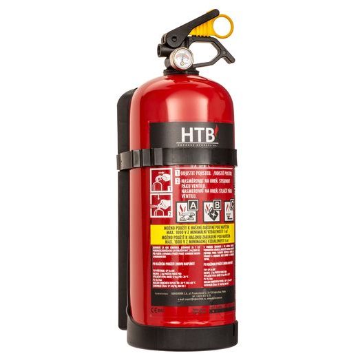 PRÁŠKOVÝ HASÍCÍ PŘÍSTROJ, TŘÍDY POŽÁRU ABC - NÁPLŇ 2 KG S MANOMETREM