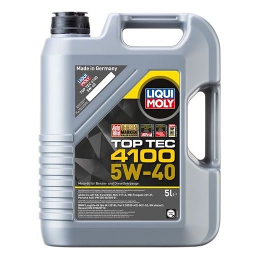 LIQUI MOLY TOP TEC 4100 5W-40, SYNTETICKÝ MOTOROVÝ OLEJ 5 L