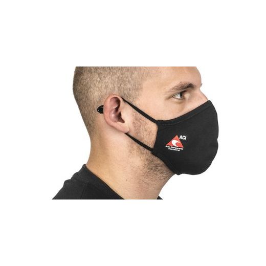 ROUŠKA PW CV22 ANTIMIKROBIALNÍ, ČERNÁ S LOGEM ACI, SEŘIZOVATELNÉ ŠŇŮRKY ZA UCHO