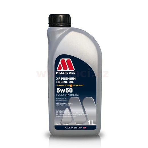 MILLERS OILS MOTOROVÝ OLEJ PLNE SYNTETICKÝ XF PREMIUM 5W50 1L
