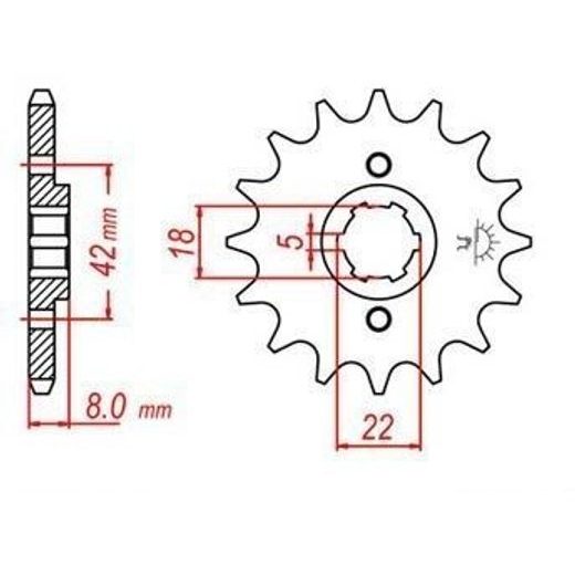 REŤAZOVÉ KOLIESKO PRE SEKUNDÁRNE REŤAZY TYPU 520, JT - ANGLICKO (12 ZUBOV)