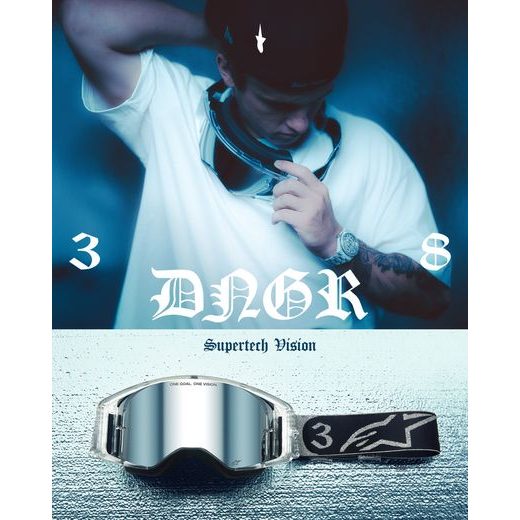 OKULIARE SUPERTECH VISION DNGR38 XXV, ALPINESTARS (ČERNÁ/STŘÍBRNÁ, ZRKADLOVÉ STRIEBORNÉ PLEXI) 2026