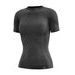 FUNKČNÉ TRIKO S KRÁTKYM RUKÁVOM K-DRY, DÁMSKE TECSO (TMAVO ŠEDÁ)
