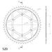 REŤAZOVÁ SADA EK - STRIEBORNÝ REŤAZ 520 MRD, NON-SEALED, KOLIESKO SUPERSPROX, ROZETA SUPERSPROX PRE SUZUKI RM 250 1983