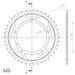 REŤAZOVÁ SADA EK - STRIEBORNÝ REŤAZ 525 SRX, X-KRÚŽOK, KOLIESKO JT POGUMOVANÉ, ROZETA SUPERSPROX PRE SUZUKI GSX-R 750 2000-2003