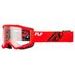 OKULIARE FOCUS, FLY RACING - USA DETSKÉ (ČERVENÉ/ČERNÉ - ČÍRÉ PLEXI)