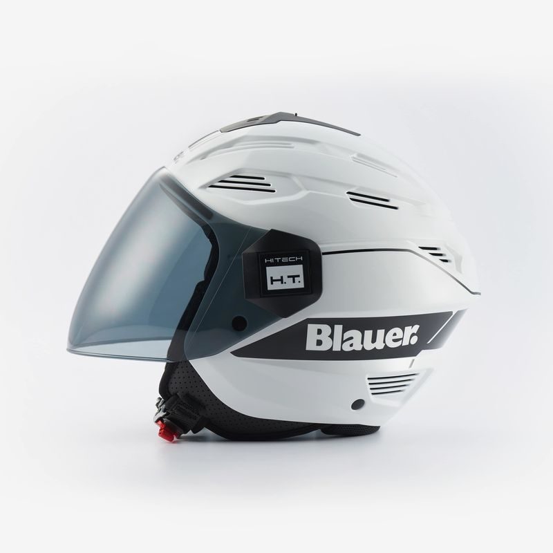 prilba BRAT, BLAUER - USA (bílá/černá) - Otvorené s plexi - Prilby,  Oblečenie a výbava - DS MOTO - Motodiely a motoshop