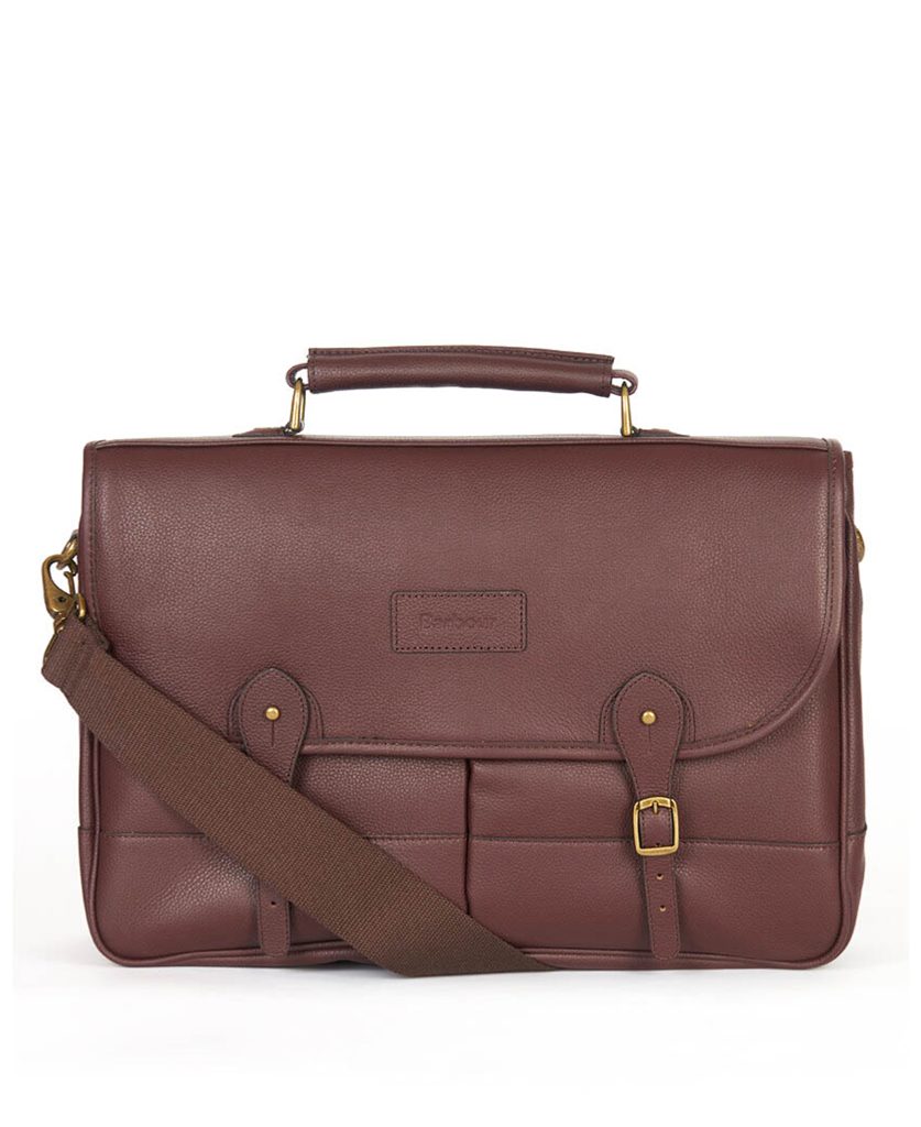 Gentleman Store - Кожена чанта за през рамо Barbour - тъмно кафява -  Barbour - Чанти - За път, Аксесоари