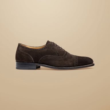 Charles Tyrwhitt Leather Oxford Shoes — Dark Chocolate