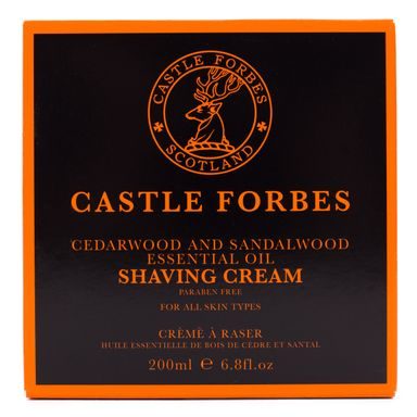 Крем за бръснене Castle Forbes - Cedarwood & Sandalwood (200 мл)