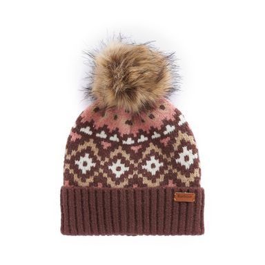 Barbour Claudia Fairisle Beanie — Chocolate