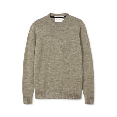 Peregrin Hudson Aran Jumper — Khaki