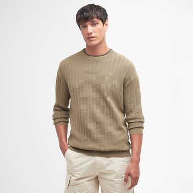 Barbour Cathil Crew Neck Jumper — Military Brown