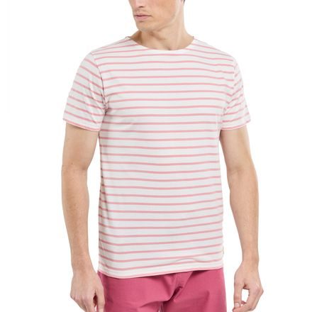 Armor Lux Short-Sleeved Breton T-Shirt — Bubblegum