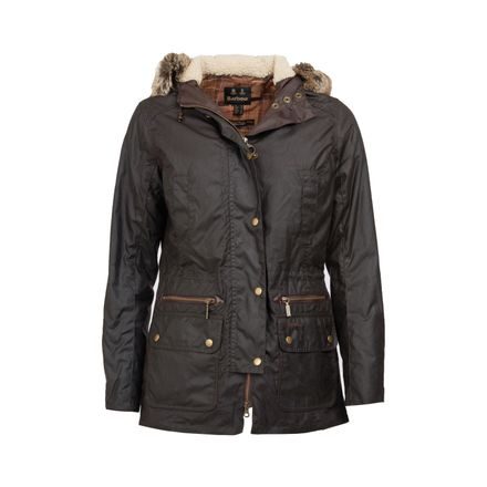 Barbour Kelsall Waxed Cotton Parka Jacket — Rustic