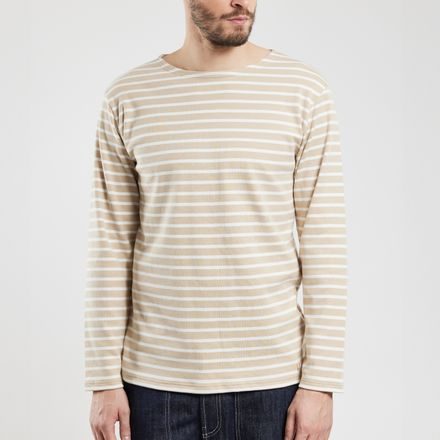 Armor Lux Breton Striped Shirt — Sandstone