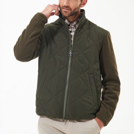 Barbour Hybrid Fleece Jacket — Olive
