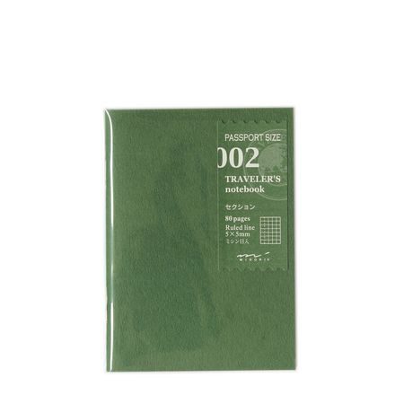 TRAVELER'S 002 — Grid Notebook (Passport)