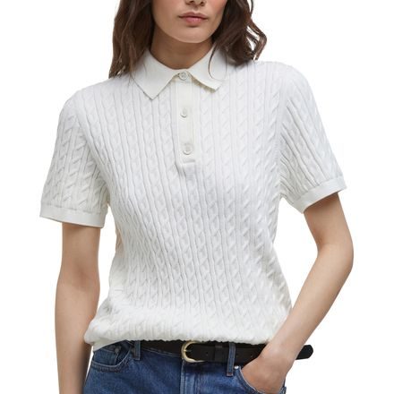 Barbour Hartland Knitted Polo Jumper — Cloud