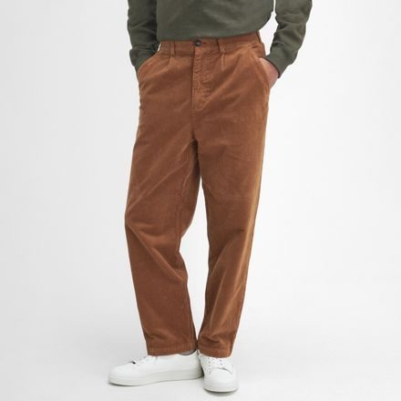 Barbour Stretch Cord Relaxed Trousers — Dark Honey