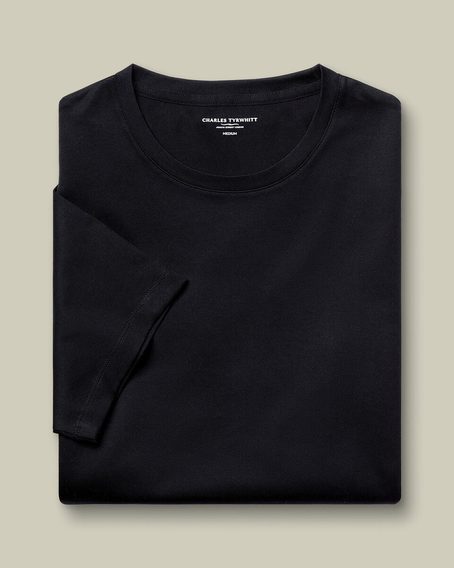 Charles Tyrwhitt Pure Cotton T-Shirt — Black