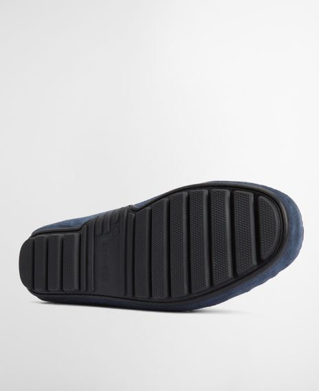 Barbour Courage Driving Shoes — Shark Blue Suede